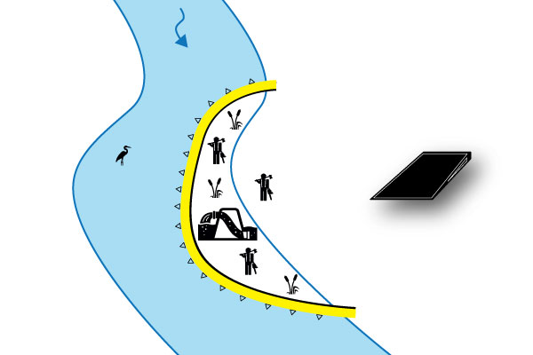 batardeaux-parallele-riviere-water-gate-megasecureurope cofferdam parallelt med elven